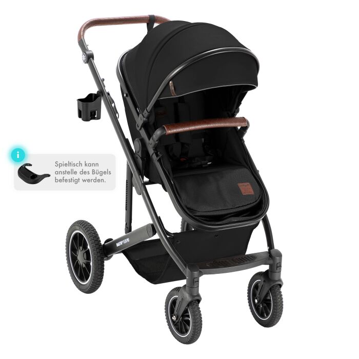 Daliya® FLEXI-PRO M 2in1 Kinderwagen & Buggy (Schwarz Uni)