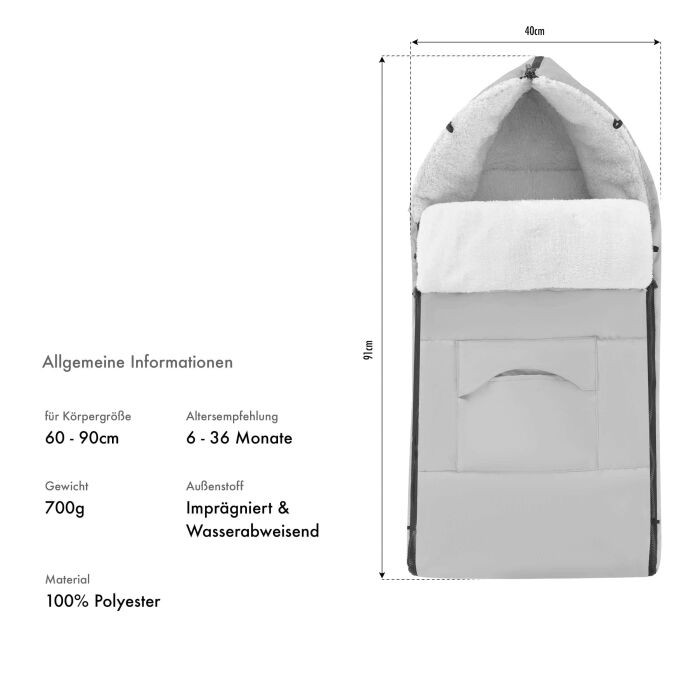 Daliya® ALPINO Fuß- und Schlafsack (Beige)
